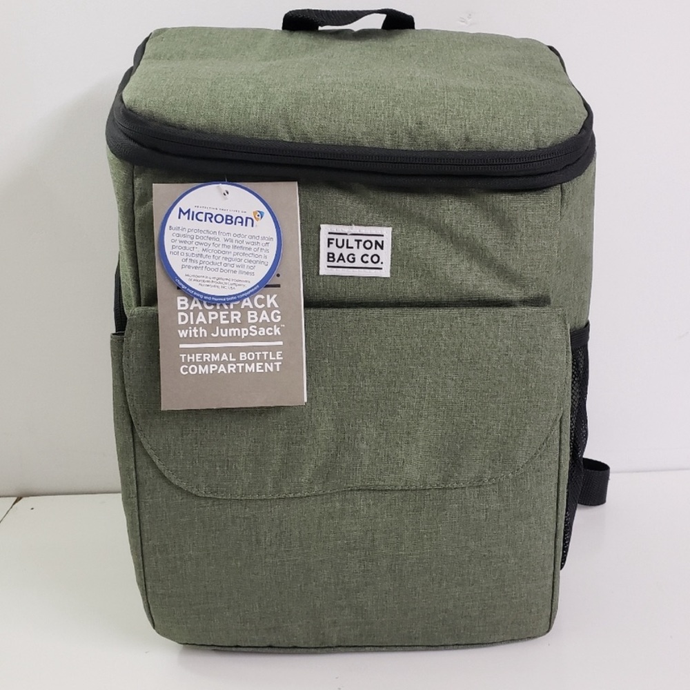 Fulton Bag Co. Diaper Bag Backpack with Removeable Jumpsack & Changing Pad New!